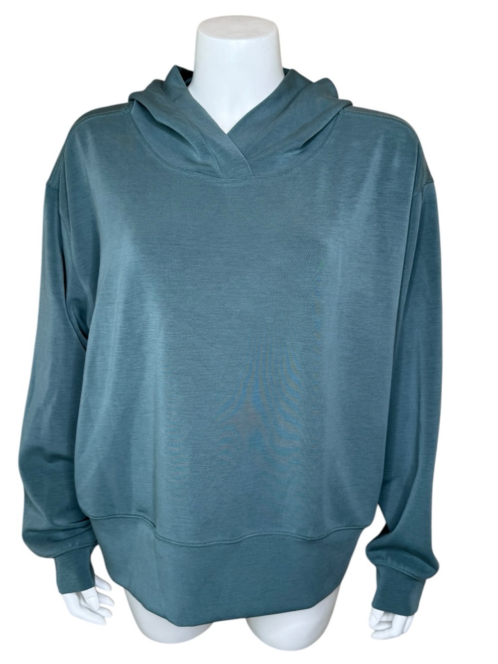 Prana Shea Hoodie XL Modal Blend Pockets Cool Dusk Green Blue